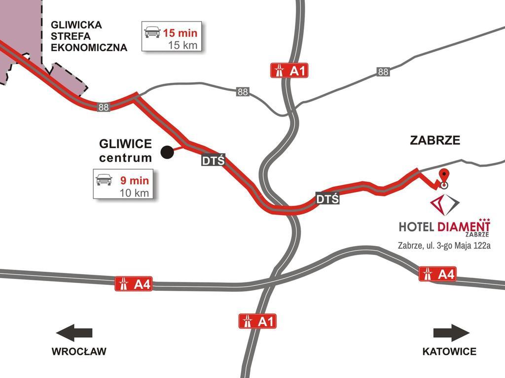 Hotel Diament Zabrze - Gliwice Εξωτερικό φωτογραφία